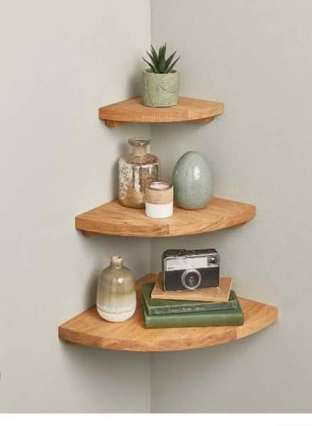 Photo of Wooden corner shelves (Alveley WV15) #1