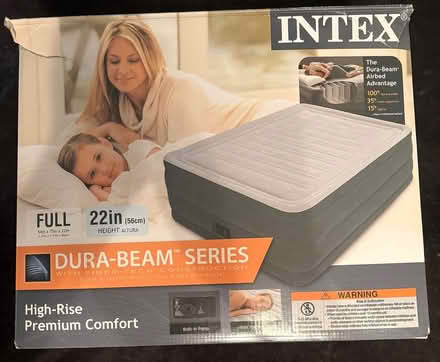 Photo of free full-size air mattress with pump (East Medford) #1