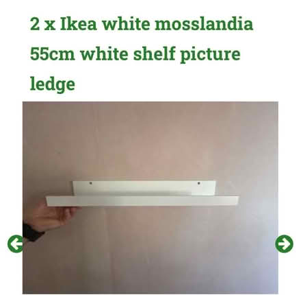Photo of free 2 x Ikea mosslandia 55cm white picture shelf ledge (East Sheen SW14) #1