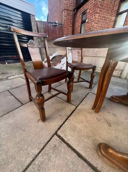 Photo of free Wooden dining Table with 4 chairs (Blackbrook WA11) #3