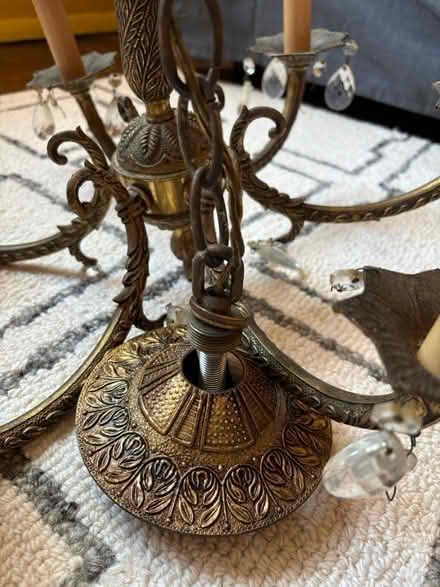 Photo of free Vintage brass chandelier (Rego Park) #2