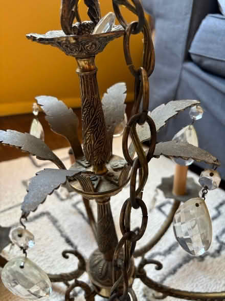 Photo of free Vintage brass chandelier (Rego Park) #4
