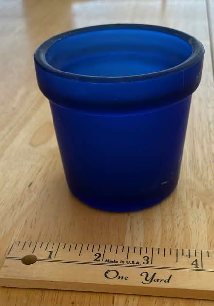 Photo of free Cobalt blue candle holder (Downtown Sunnyvale) #1