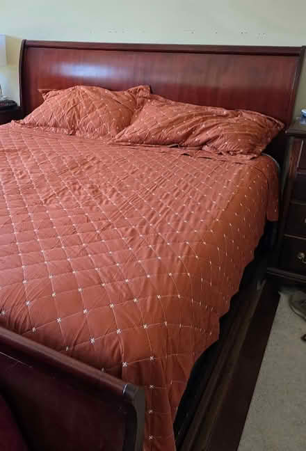 Photo of free King Sleigh Bed Frame (Pottstown near YMCA) #1
