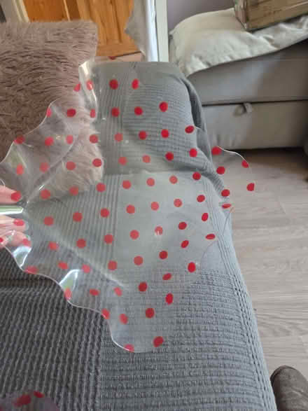 Photo of free 5 clear with red hearts serving bowls (Holmer Green HP15) #1