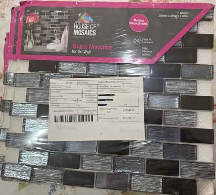 Photo of free Mosaic Tiles - Modern Monochrome 300 x 300 x 8mm (17 sheets) (Cheam SM2) #1