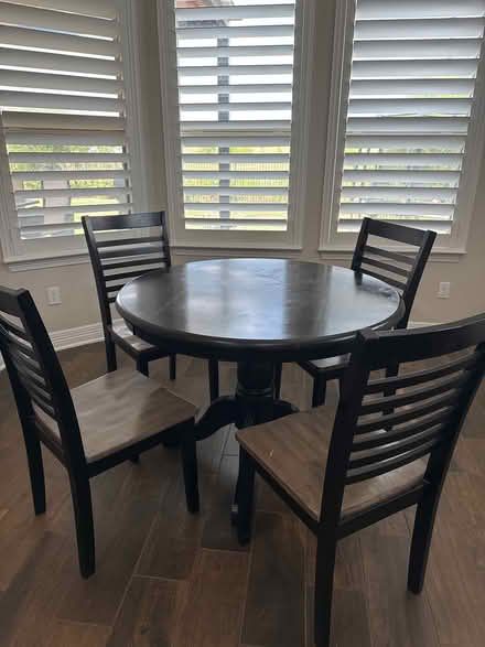 Photo of free Black round table and 4 chairs (Pflugerville) #1
