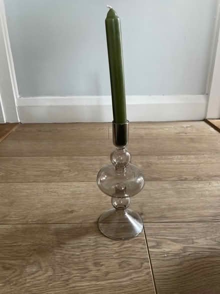 Photo of free Glass candelabra (Golden Green TN11) #1