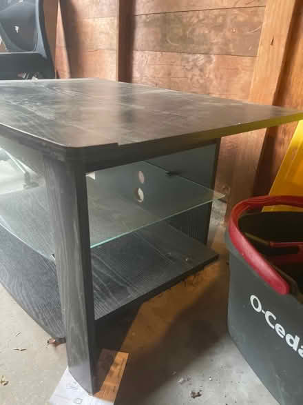 Photo of free black TV entertainment stand (maple leaf lake city way) #3