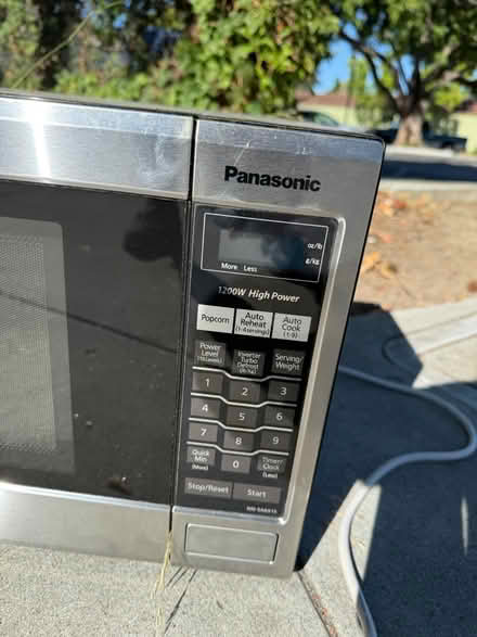 Photo of free Small Panasonic microwave (Valencia Avenue, Sunnyvale) #3