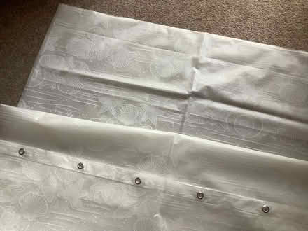 Photo of free White Shower Curtain 180cm x 180cm (Grange Estate, Letchworth SG6) #1