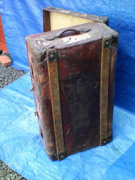 Photo of free Ancient Well Travelled Leather Cabin Trunk (Bolton CA16) #4