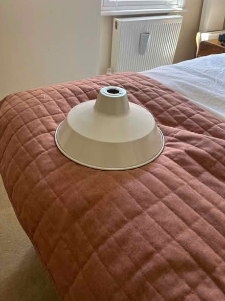 Photo of free White metal lampshade (New Marston OX3) #3
