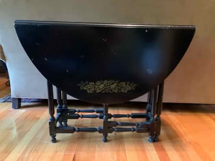 Photo of free Black gate-leg table (Lexington) #2