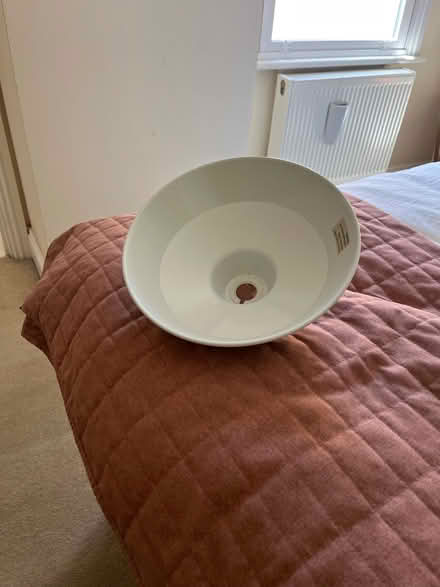 Photo of free White metal lampshade (New Marston OX3) #2