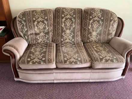 Photo of free 3 seat Sofa and two armchairs, can go separately. (Garsington OX44) #1