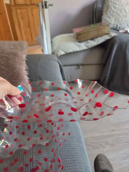 Photo of free 5 clear with red hearts serving bowls (Holmer Green HP15) #2