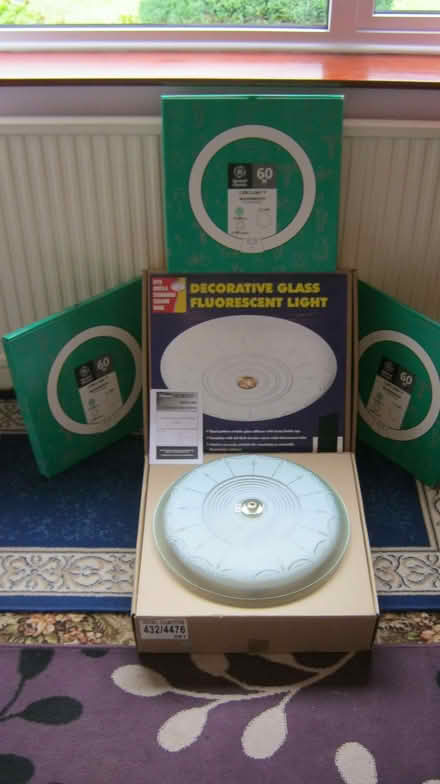 Photo of free Never Been Used Circular Glass Ceiling Light (Bolton CA16) #2