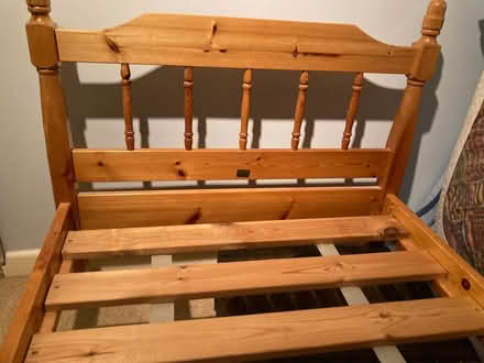 Photo of free Pine single bed (no mattress) (Oughtibridge S35) #1