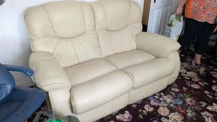 Photo of free Three and two seater leather recliner settees (Holmes FY5) #1