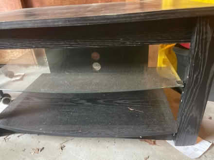 Photo of free black TV entertainment stand (maple leaf lake city way) #2