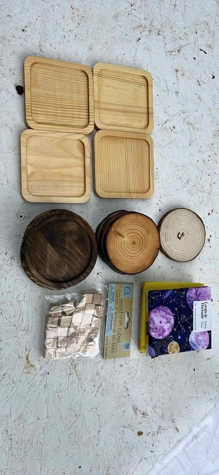 Photo of free 4” wood coasters + (Near Marshall Road School) #1