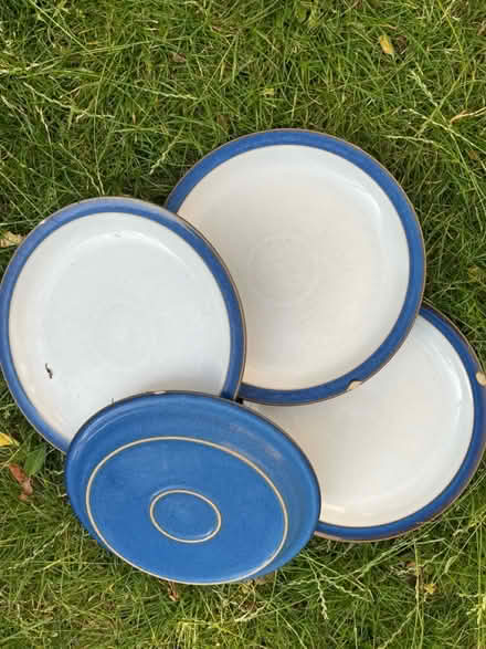 Photo of free Denby plates x4 with chips (Stogursey TA5) #1