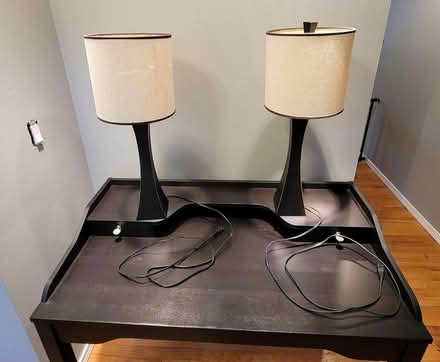 Photo of free Black Desk & 2 Lamps (Bellevue-Redmond) #1