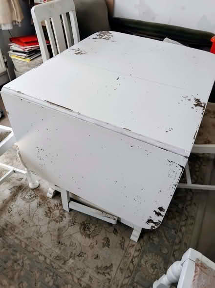 Photo of free Vintage wooden Gateleg table with cupboard & 4 Chairs (Kimpton Grange SG4) #1