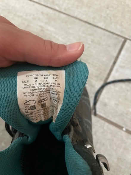 Photo of free Walking boots size 2 (Cotteridge B30) #2