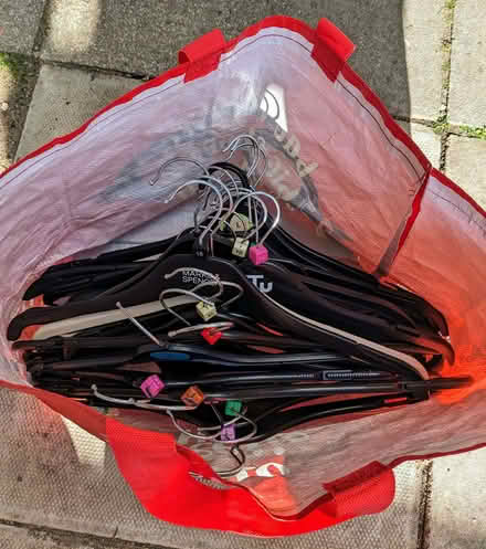 Photo of free Bag of Plastic Clothes Hangers (PL4) #1