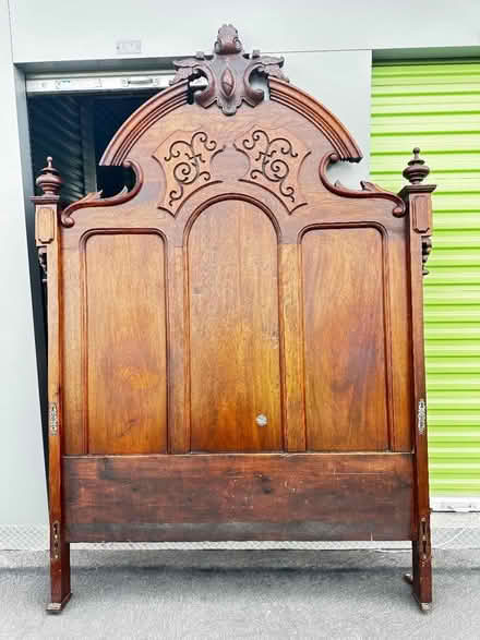 Photo of free Antique solid wood queen headboard (Near Victoria and 5th) #1
