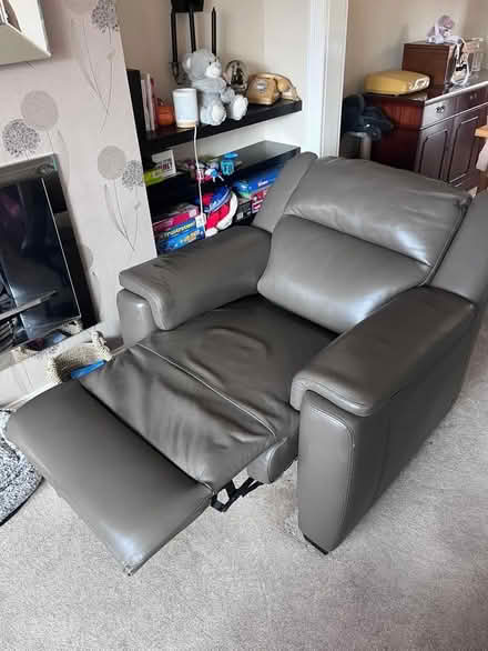 Photo of free Reclining leather chair (Great Sankey WA5) #1