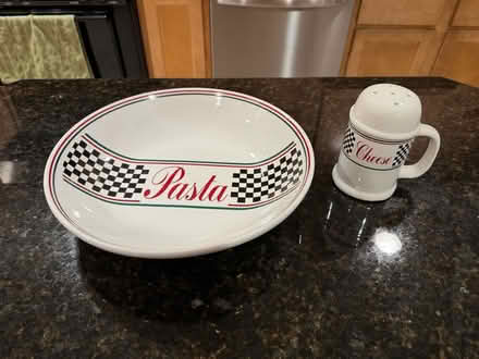 Photo of free Pasta Bowl Dish and Cheese Shaker (Rochester) #1