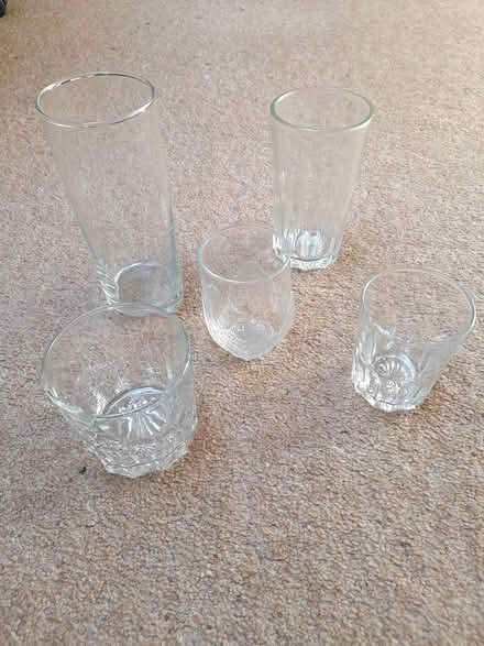 Photo of free 12 miscellaneous drinking glasses (Chalfont St. Peter SL9) #1