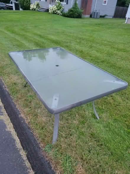 Photo of free Glass top patio table (Windsor Locks) #1