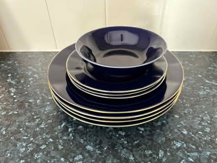 Photo of free crockery - dark blue (Great Preston WF10) #1