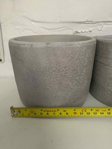 Photo of free Three grey plant pots (11.5cm high) (Reddish SK4) #3
