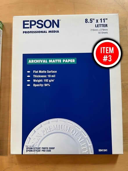 Photo of free Paper for EPSON color printers (Brooklyn, 11225) #3
