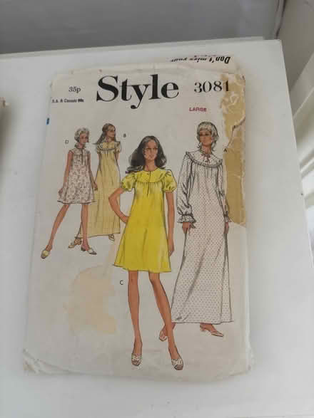 Photo of free 3 x Nightdresses /Pyjamas dressing patterns - large(16/18) (Lemsford AL8) #2
