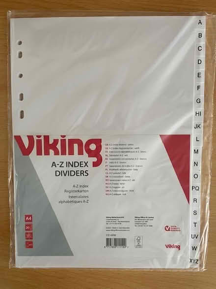 Photo of free A-Z File Dividers - NEW - x2 (Cambridge CB4) #1
