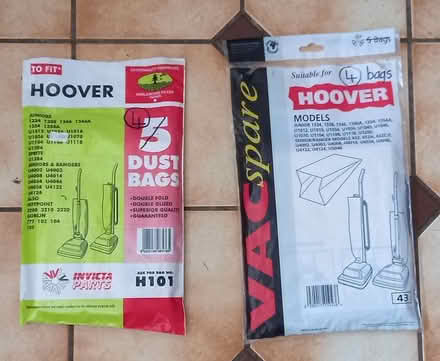Photo of free Hoover (upright) Dust Bags. (Pant SY10) #1
