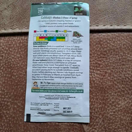 Photo of free Two packets of seeds, cabbage and pak choi (Orton Waterville) #3