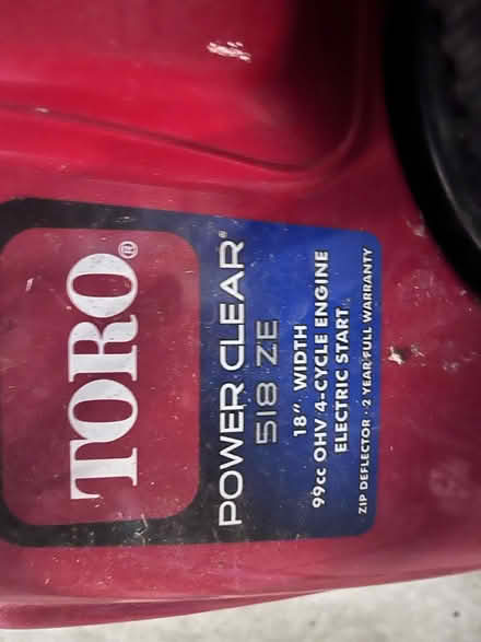 Photo of free Toro snow blower- needs repair (Ellicott city) #1