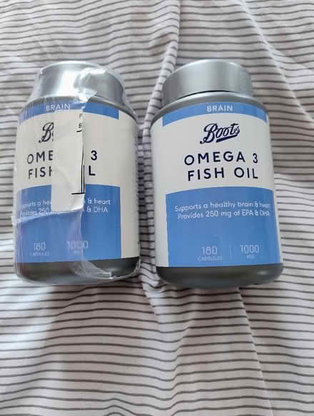 Photo of free Boots Omega 3 Fish Oil 1000 mg 180 Capsules, two bottles (Queenstown Road SW8) #1