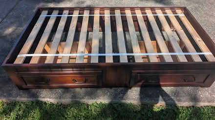 Photo of free Pottery Barn twin bed frame (Gaithersburg, Md) #1