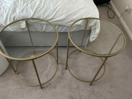 Photo of free Matching pair of glass and metal tables (Arundel BN18) #1