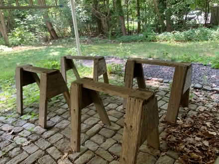 Photo of free Wood sawhorses and broken pallet (Lexington) #1