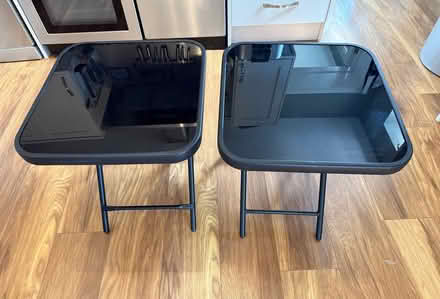 Photo of free 2 x Black High Gloss Side Tables (Hatching Green AL5) #1