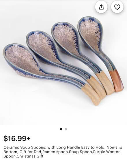 Photo of ceramic soup spoons (94025) #1